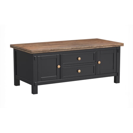 2-Drawer Cocktail Table with Casters