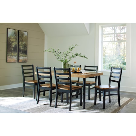 Dining Table And 6 Chairs (Set Of 7)