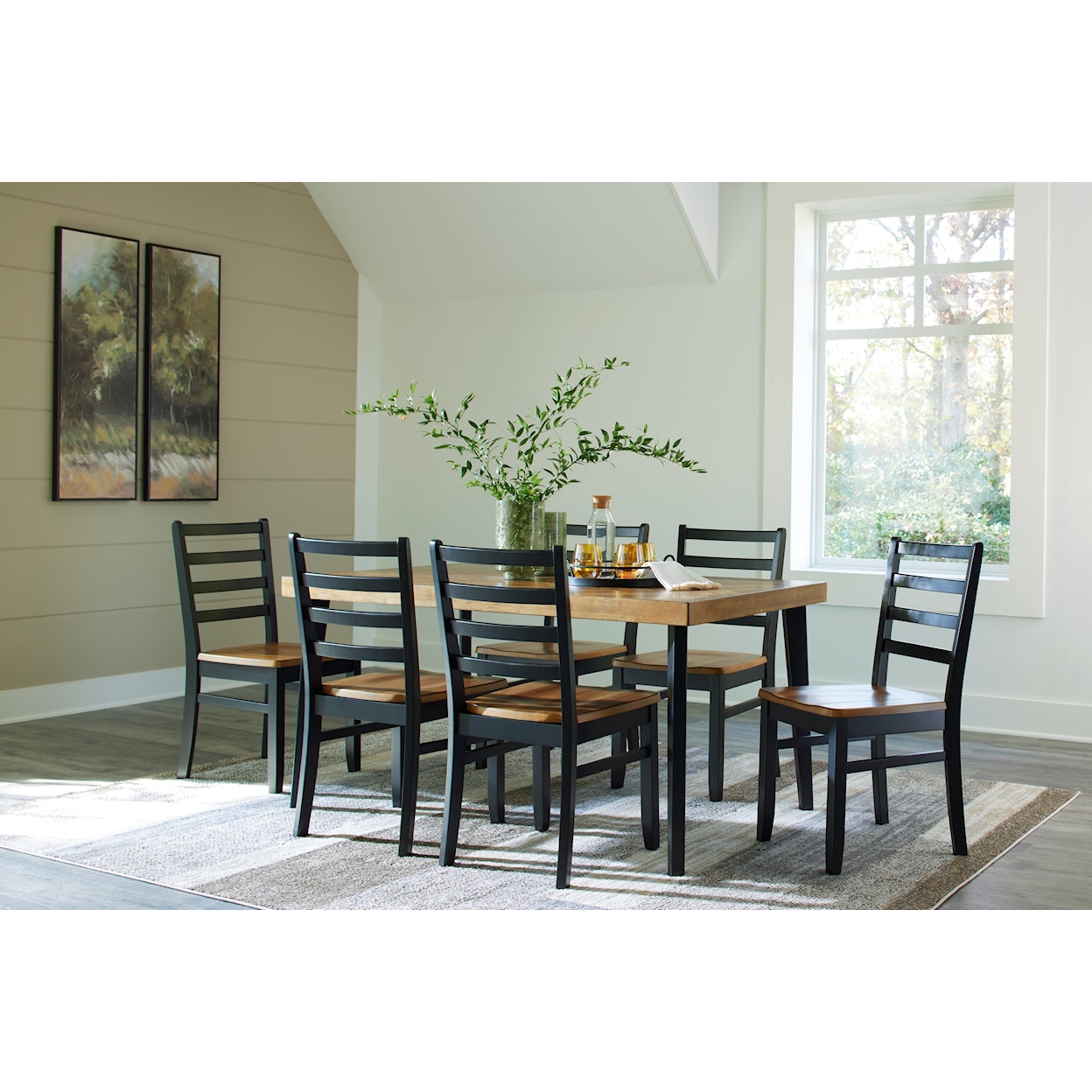 Signature Design by Ashley Furniture Blondon Dining Table And 6 Chairs (Set Of 7)