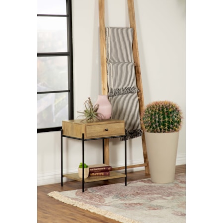 Declan 1-drawer Wood Accent Side Table