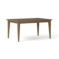 Customizable Solid Wood 60" Dining Table with Leaf