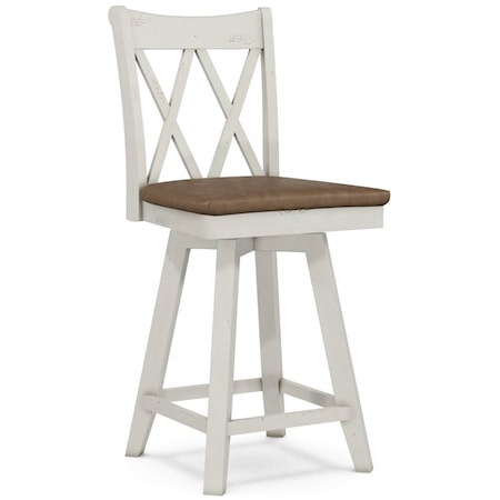 24'' XX Back Swivel Counter Stool