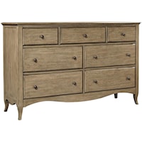 Traditional 7-Drawer Dresser with Cedar-Lined Bottom Drawers