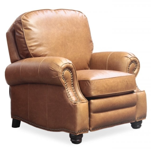 Traditional Push Back Recliner with Nail Head Trim