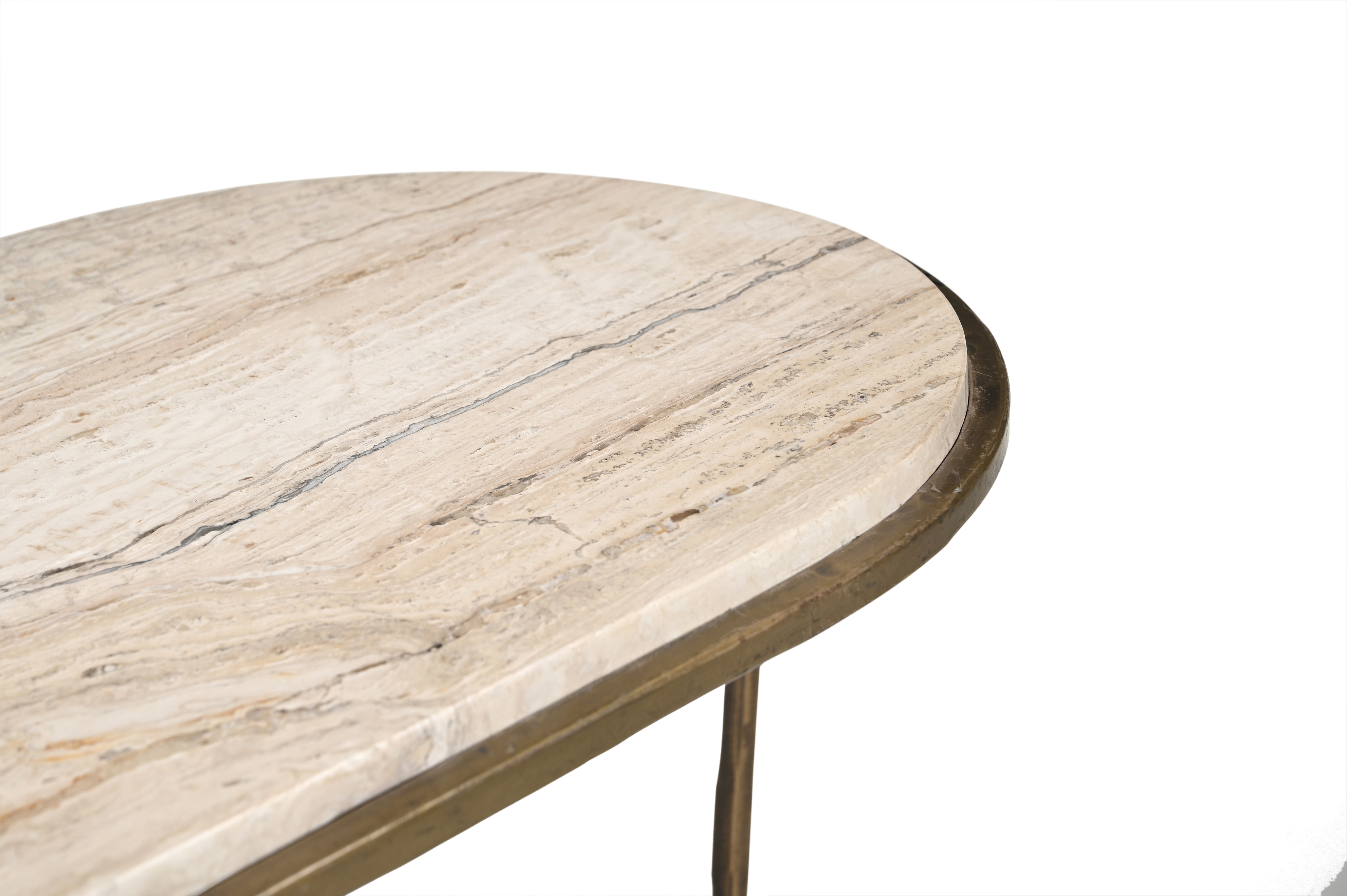 Furniture Classics Furniture Classics Oval Coffee Table with Marble Top