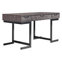 Contemporary 60" Writing Desk with Drop-Front Drawer