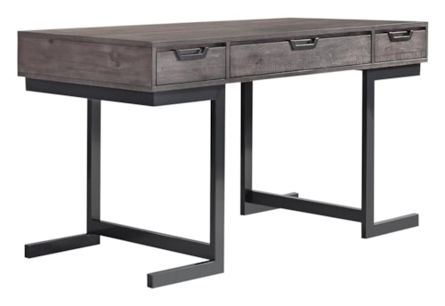Contemporary 60" Writing Desk with Drop-Front Drawer