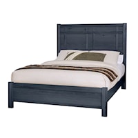 Casual King Architectural Panel Bed with Low-Profile Footboard