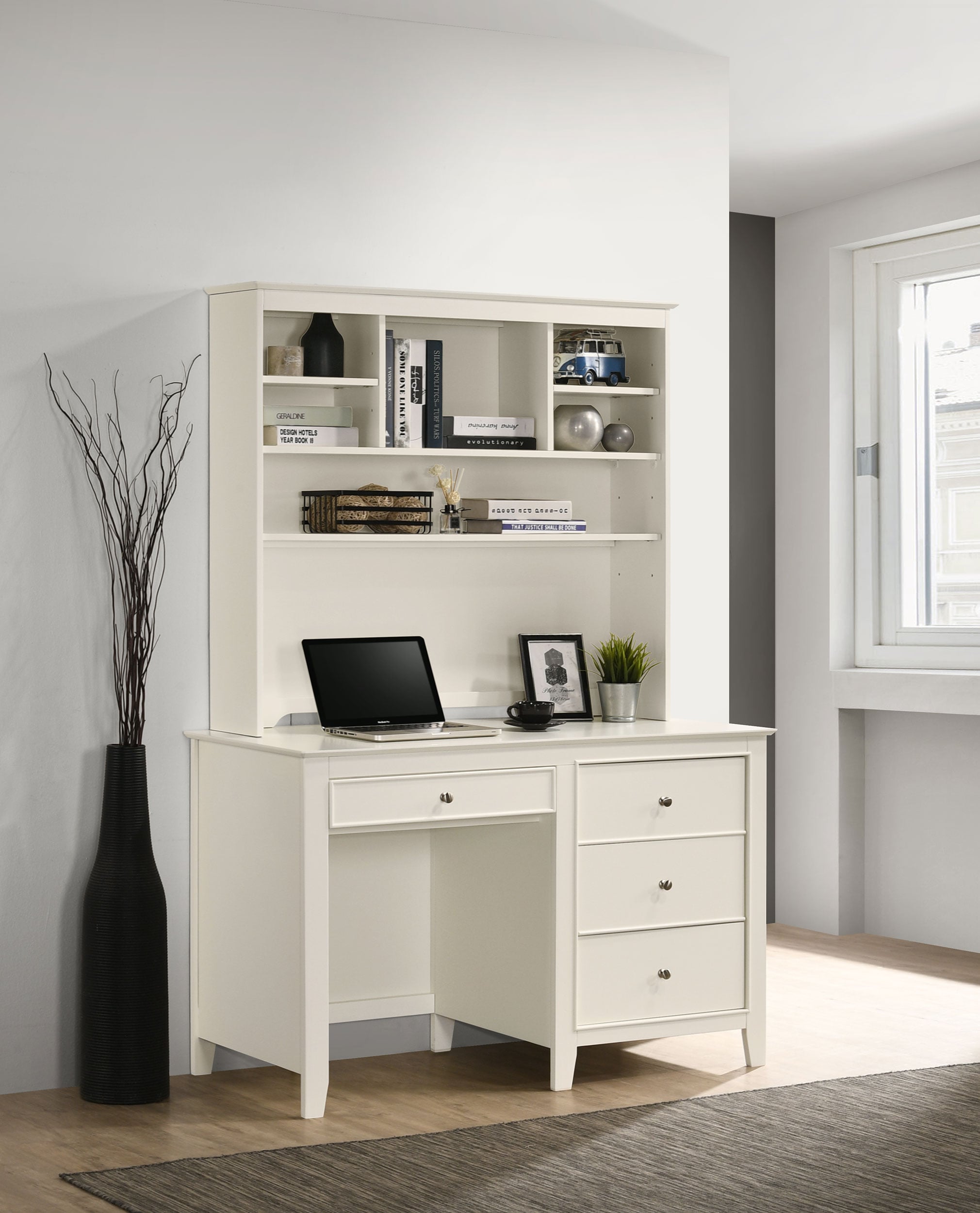 48-Inch 3-Drawer Computer Desk W/ Hutch