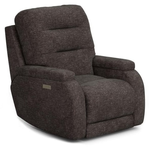 Casual Power Recliner with Power Lumbar Support and Power Headrest