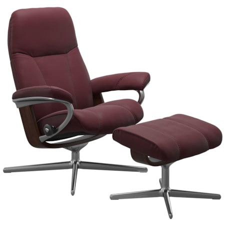 Medium Cross Chair with Ottoman