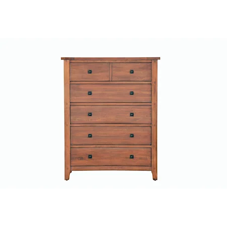 Traditional 5-Drawer Chest of Drawers with Cedar-Lined Drawers