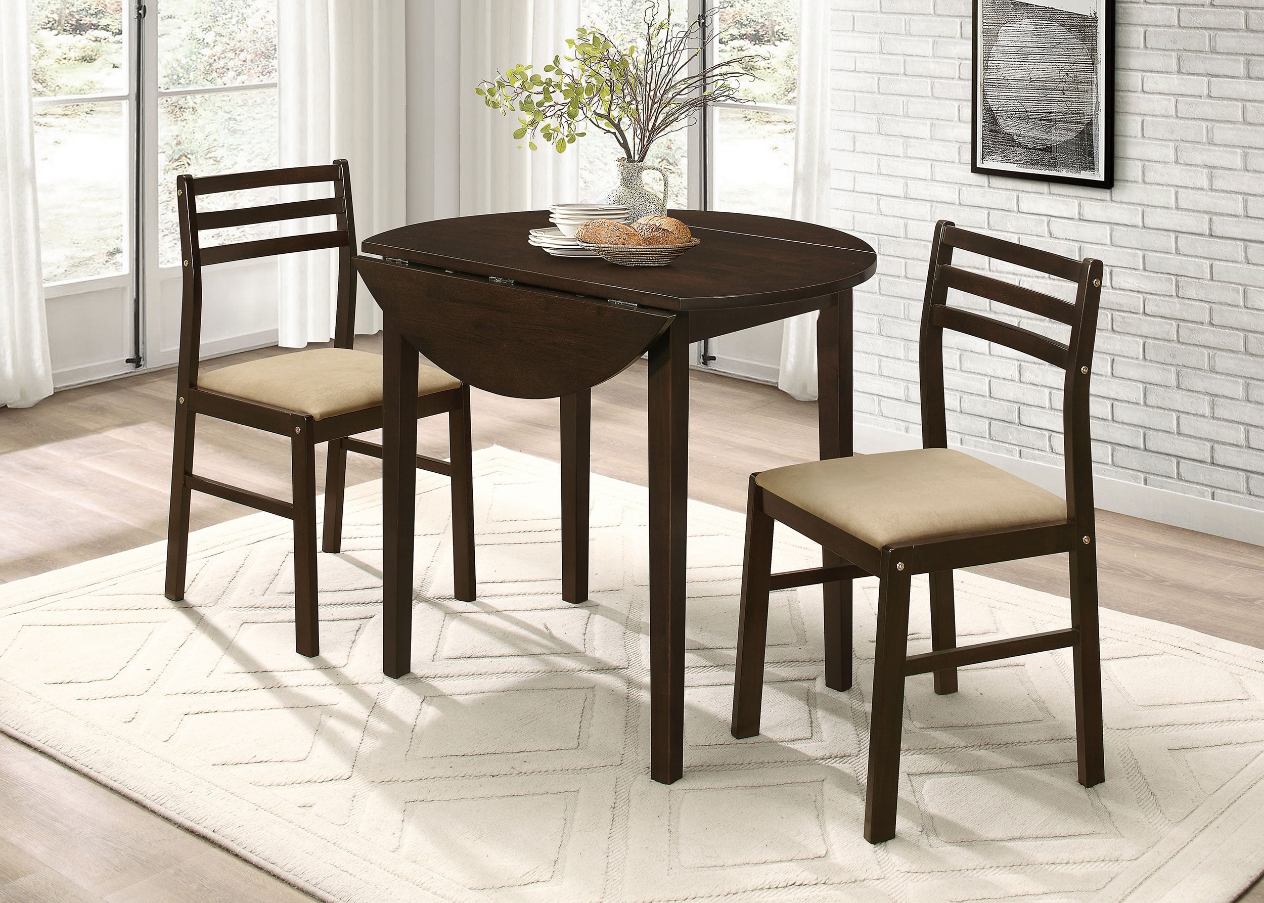 Bucknell 3-piece Drop Leaf Dining Table Set