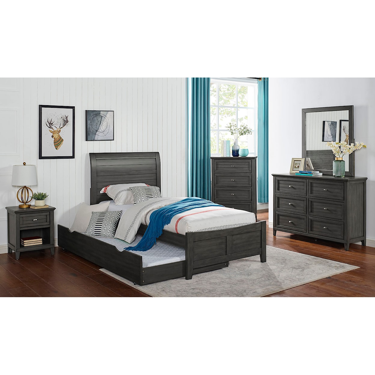 Furniture of America - FOA Brogan 4 Pc. Twin Bedroom Set