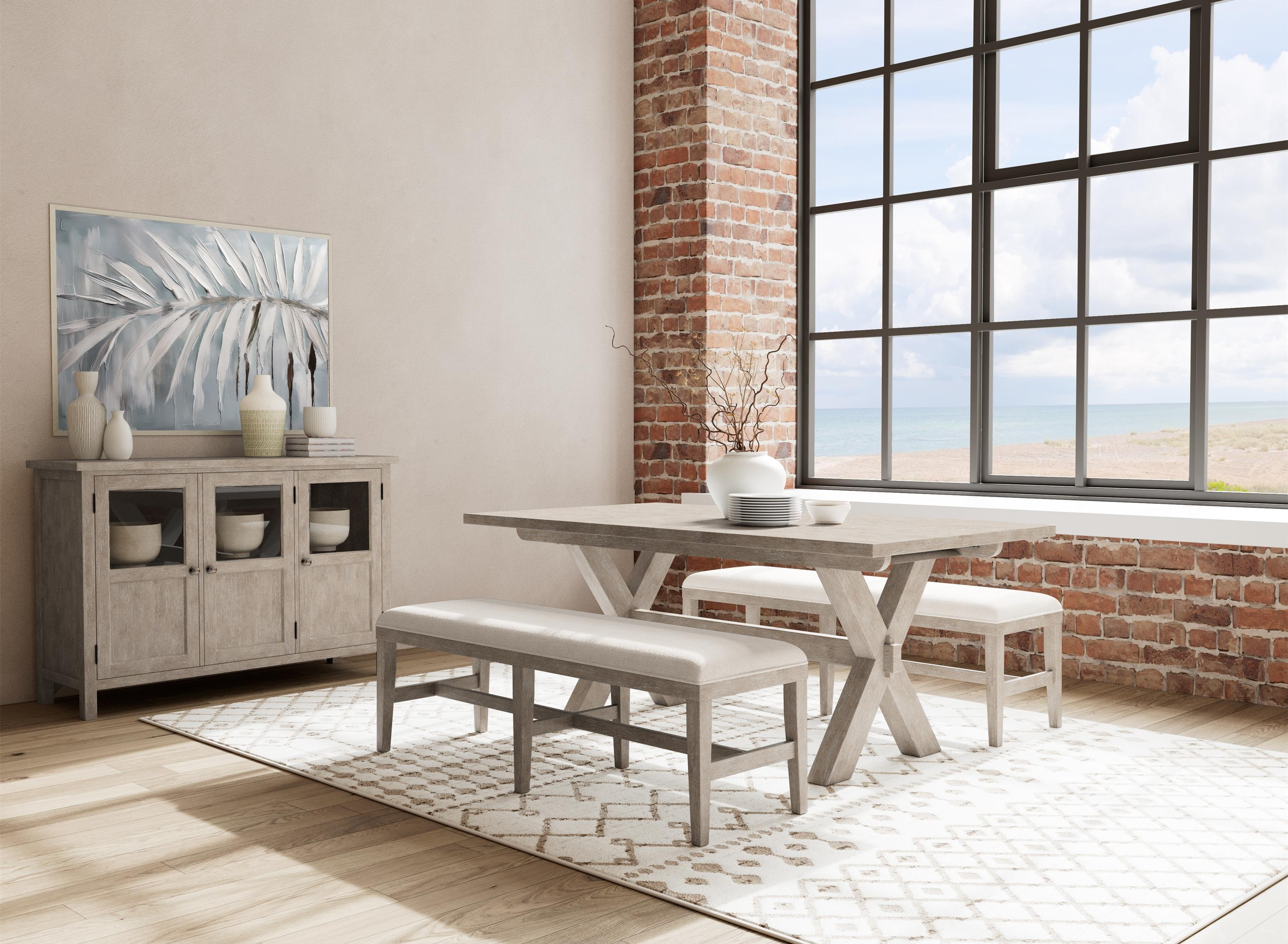 Riverside Furniture Bennett Upholstered Dining Bench