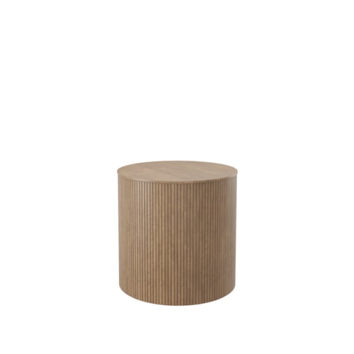 Contemporary 22" Round Fluted End Table