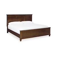 Transitional King Panel Bed