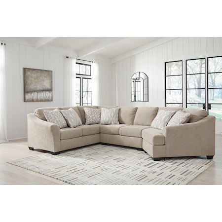 3-Piece Sectional With Cuddler