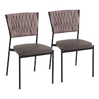 Contemporary Braided Tania Chair - Set of 2