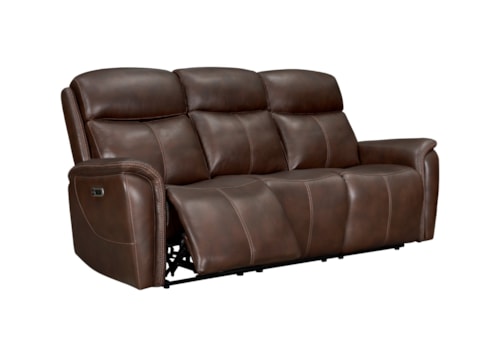 Casual Power Reclining Sofa with Power Headrests
