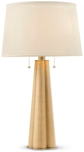 Transitional Sycamore Table Lamp with Brass Details