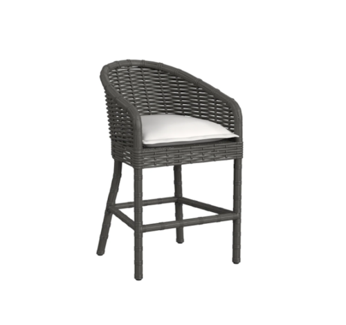 Tropical Outdoor Resin Wicker Counter Stool