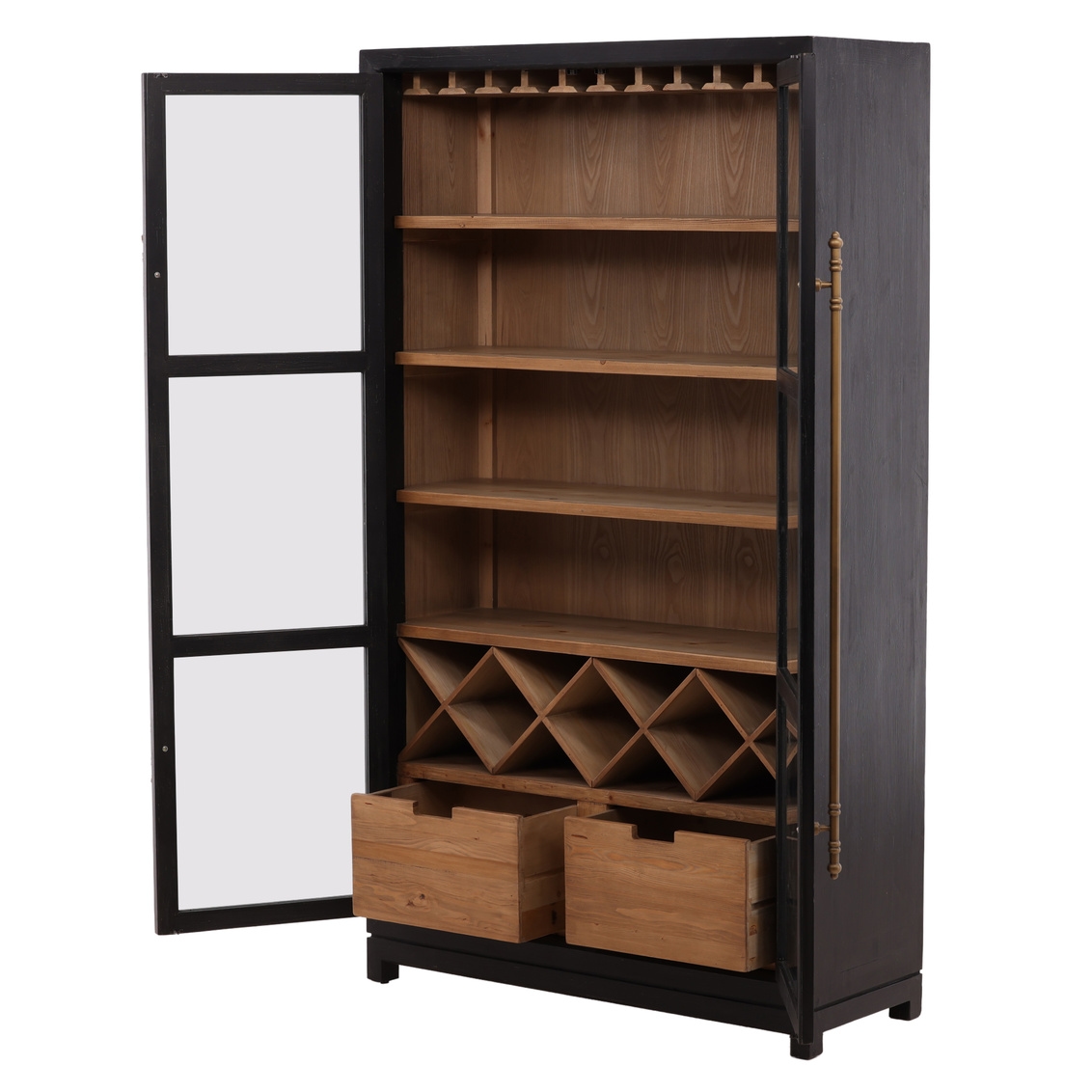 Furniture Classics Merlot 4-Shelf Wine Cabinet