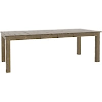 Farmhouse Rectangular Wood Table with Self-Storing Leaf