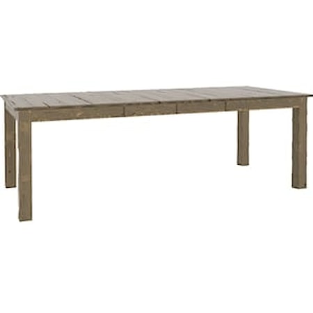 Farmhouse Rectangular Wood Table with Self-Storing Leaf