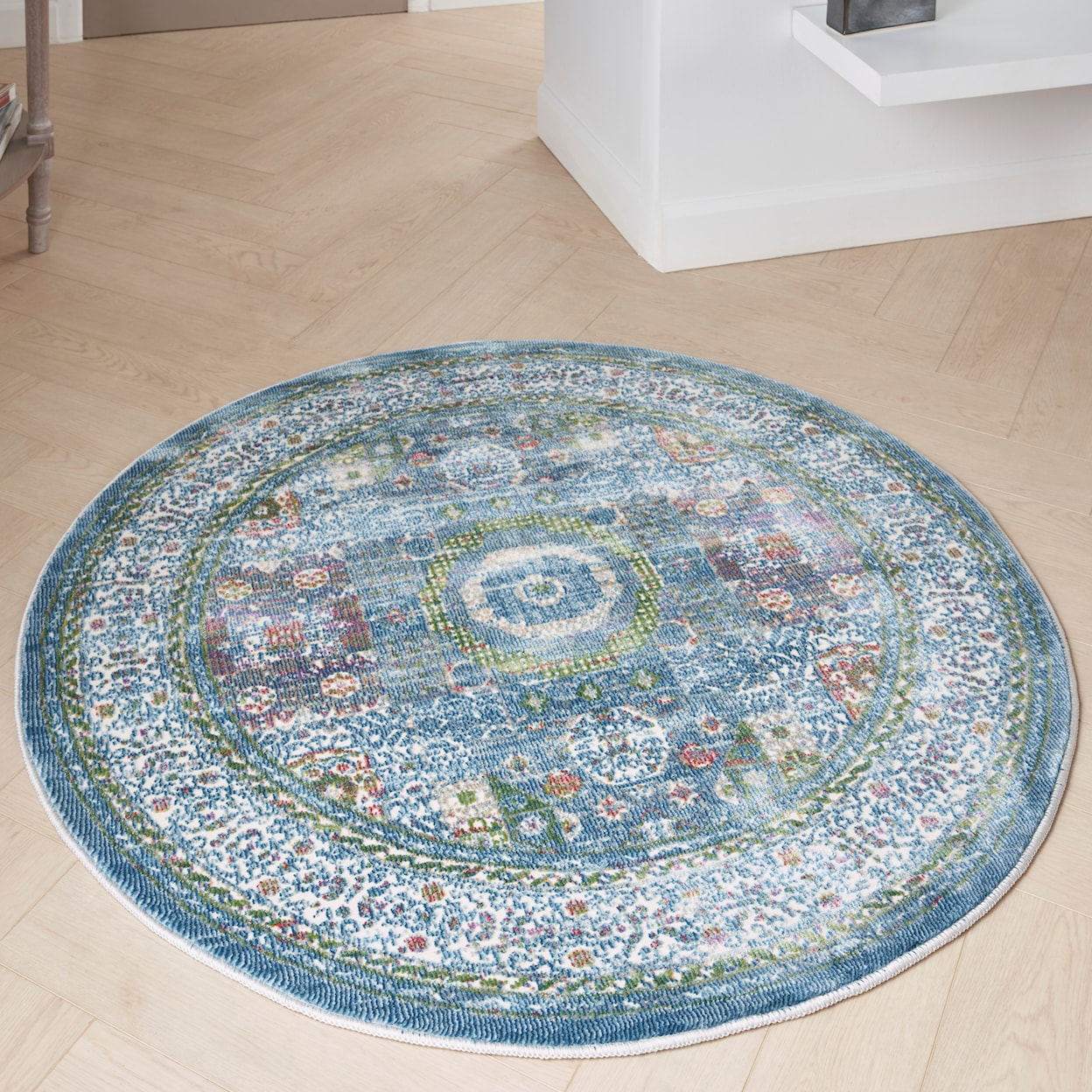 Nourison Ankara Global 4' Round  Rug