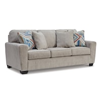 Contemporary Upholstered Sofa with Block Legs
