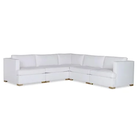 Casual Landon 5-Piece Outdoor Sectional Sofa