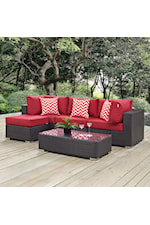 Modway Convene 8 Piece Outdoor Patio Sectional Set