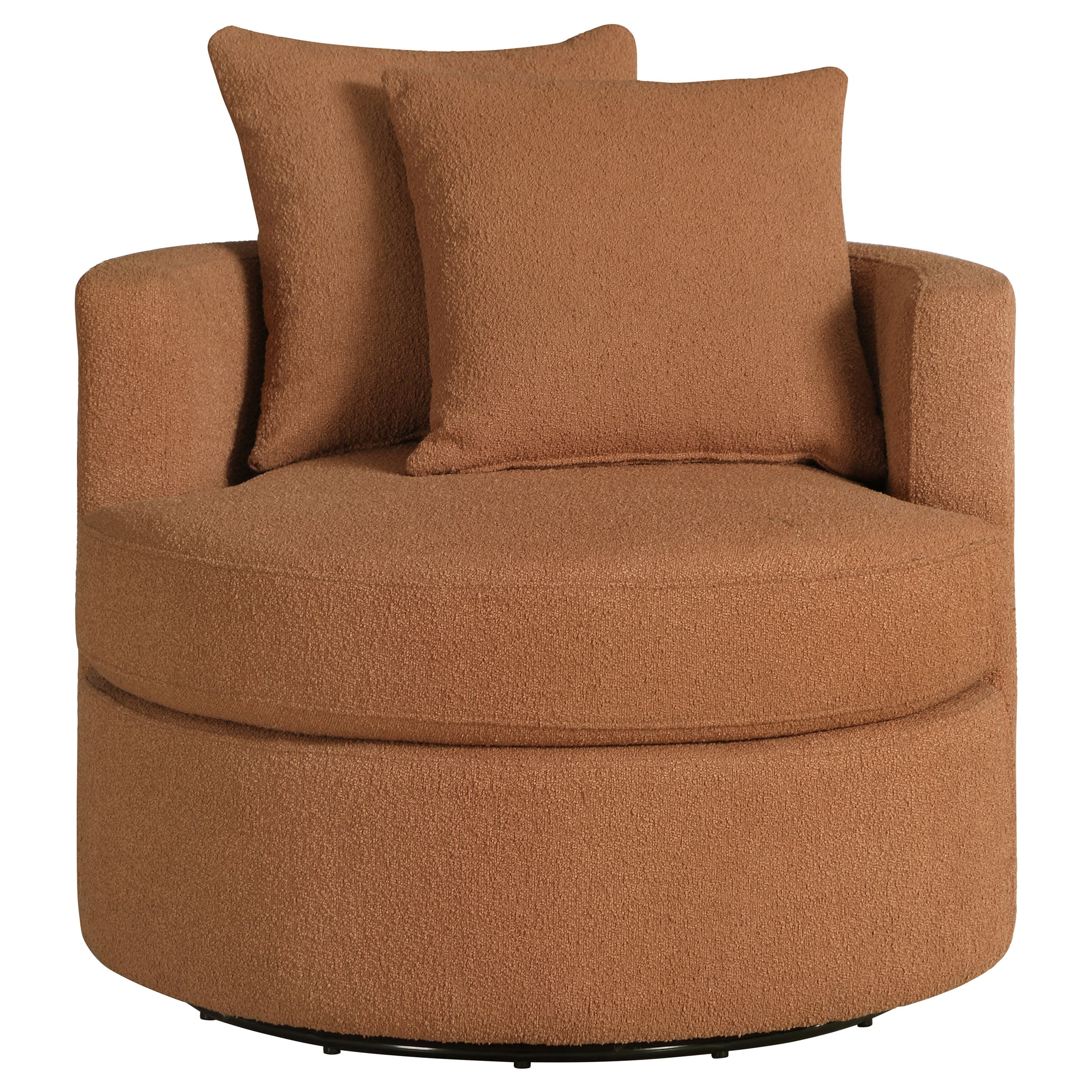 Coaster Debbie Debbie Swivel Accent Chair Burnt Orange