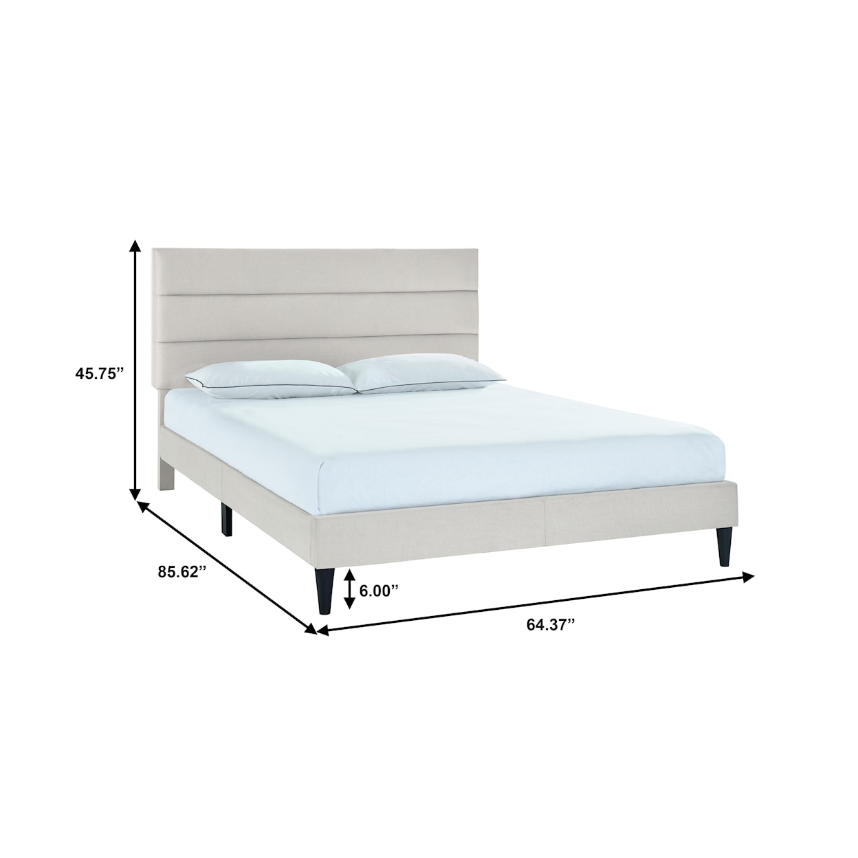 Accentrics Home Fashion Beds Queen Upholstered Bed