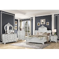 4-Piece Traditional Queen Arched Bedroom Set