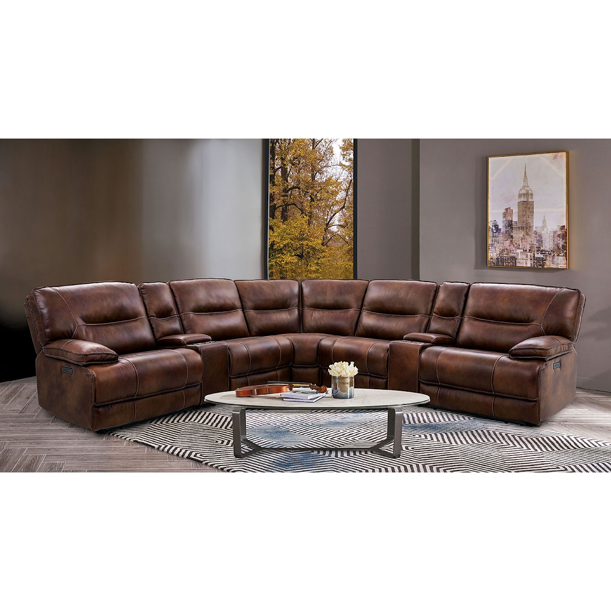 Furniture of America Louella Power Sectional