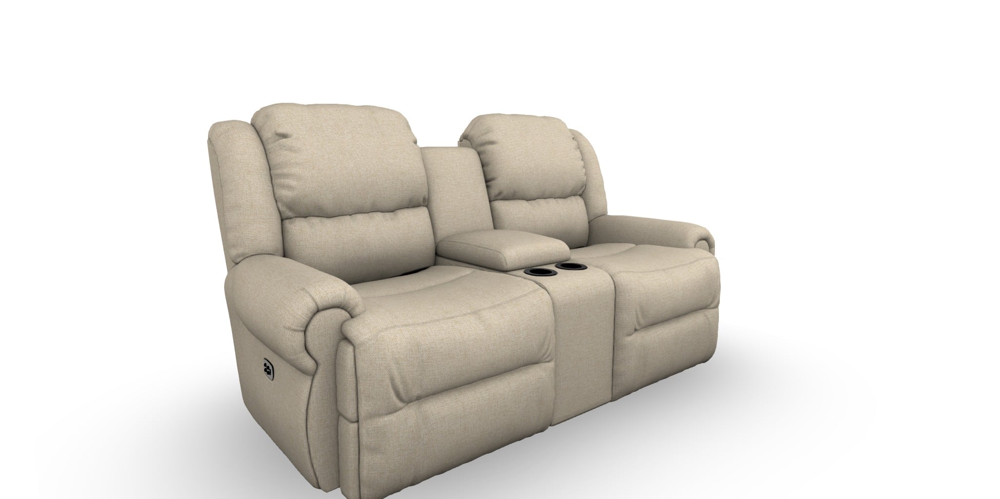 Rocking Reclining Console Loveseat