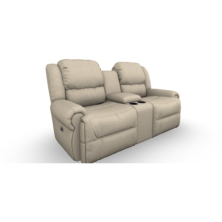 Rocking Reclining Console Loveseat