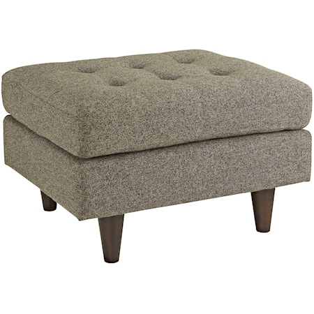 Empress Contemporary Upholstered Accent Ottoman - Oatmeal