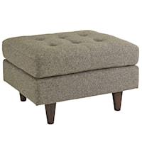 Empress Contemporary Upholstered Accent Ottoman - Oatmeal