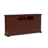 Transitional 83" Wide Customizable 41" Extra Tall TV Console
