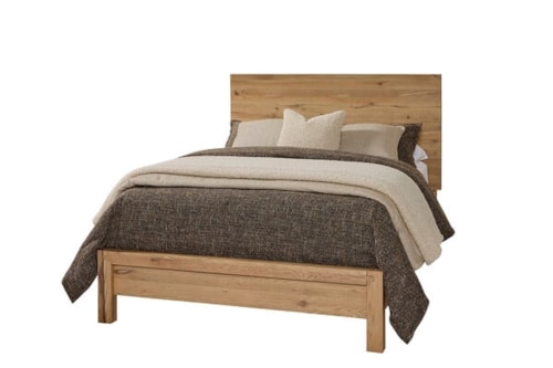 Transitional King Plank Bed with Low-Profile Footboard
