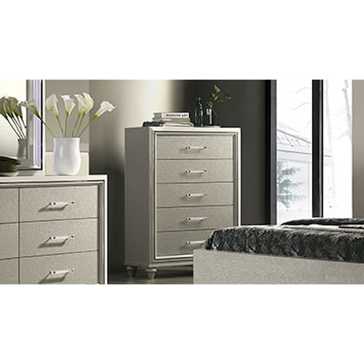 New Classic Lumina 4-Piece Queen Bedroom Set