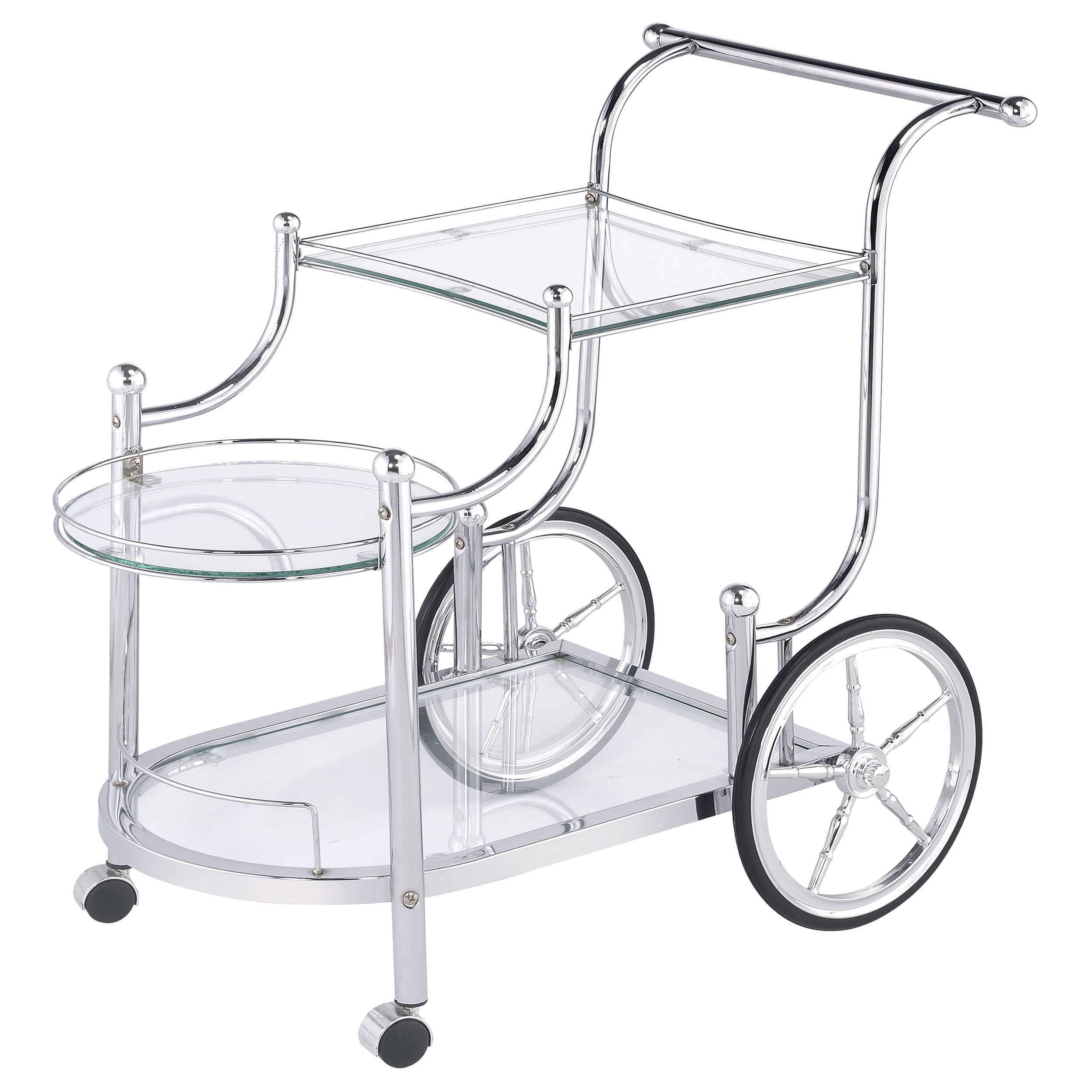 Sarandon 3-tier Glass Shelf Bar Cart