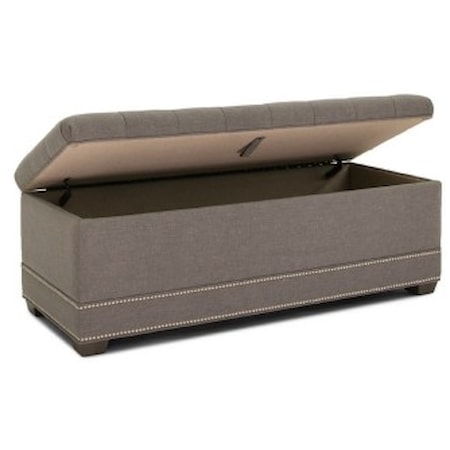 Storage Ottoman w/ Tapered Leg