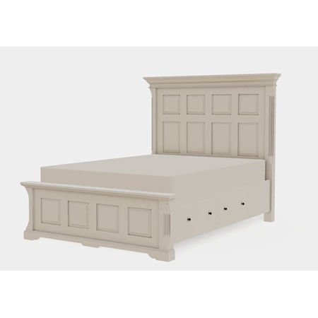 Queen Panel Bed Both Drawerside