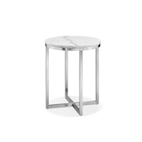 Contemporary Round Accent End Table