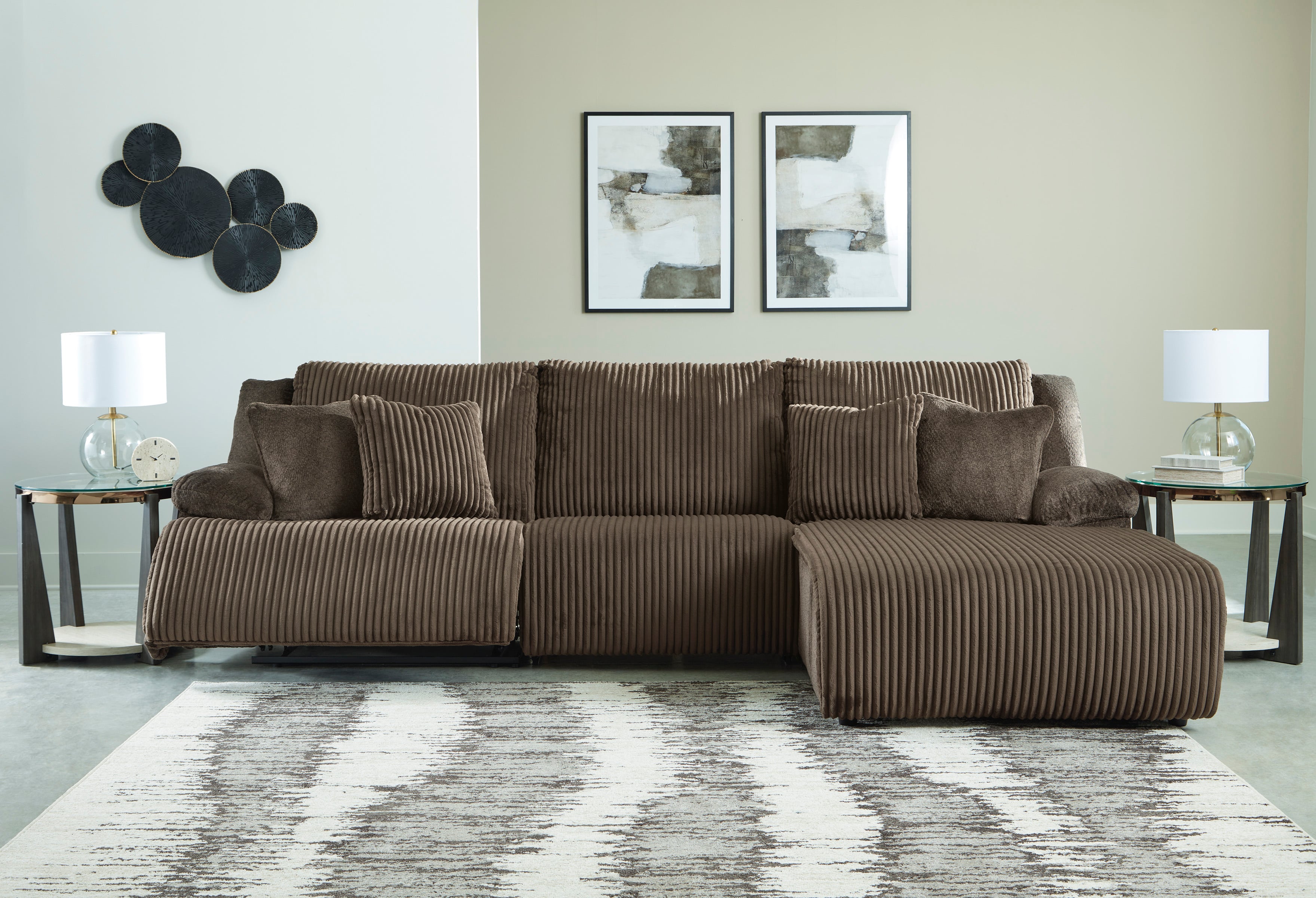 3-Piece Reclining Sectional with Chaise