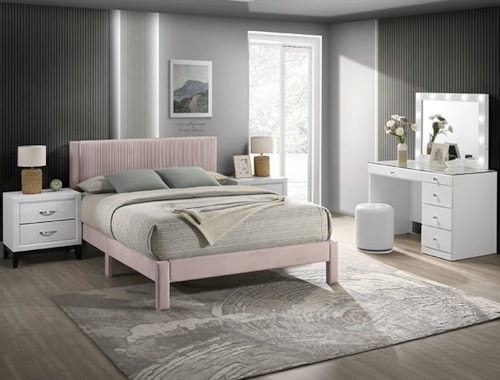 Glam Upholstered Twin Bed